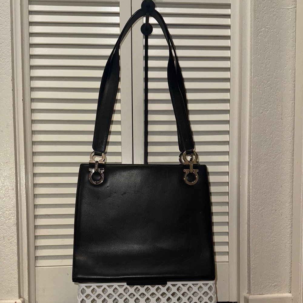 Salvatore Ferragamo Shoulder Bag with Silver Hardware